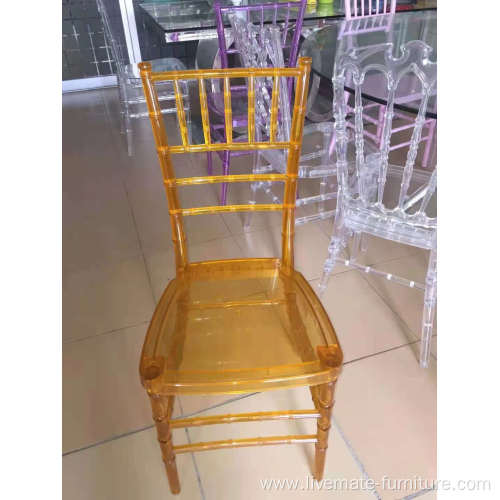 Resin Acrylic Tiffany Transparent Chiavari Wedding Chair